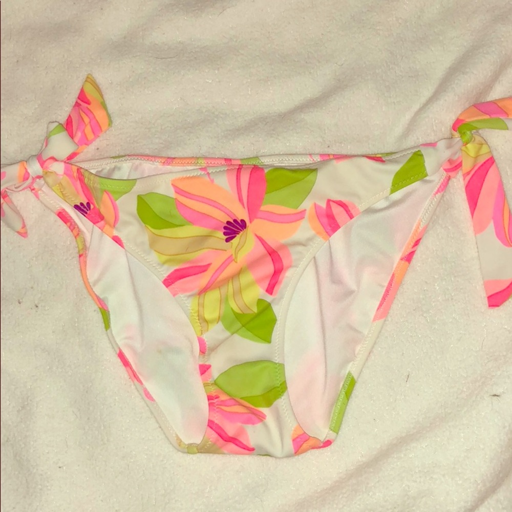 VS Swim Bikini Bottoms Floral Pink size Small
